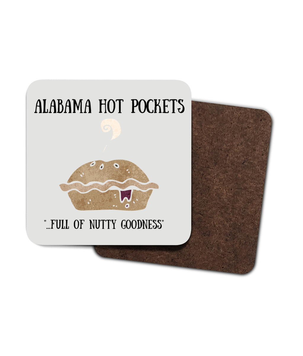 Our Alabama Hot Pocket 4 Pack Hardboard Coasters are beautiful and actually...