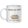 A delightfully rude mug depicting a pie and calling it an Alabama Hot Pocket