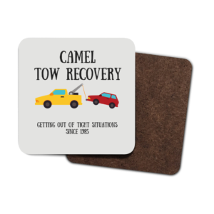 Camel Tow 4 Pack Hardboard Coasters front