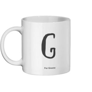G for Gnome Mug Left-side