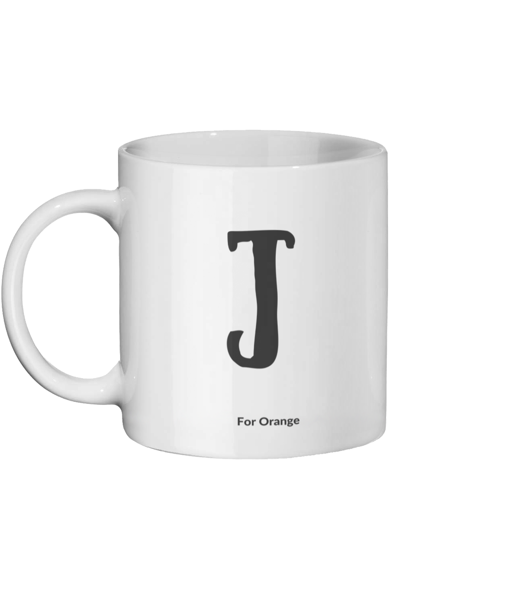 J For Orange Mug