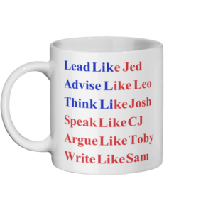Lead Like Jed Flag West Wing Mug Left-side